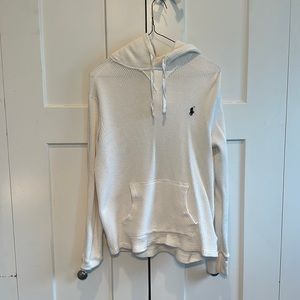 Polo Sweatshirt. Size Medium. White.